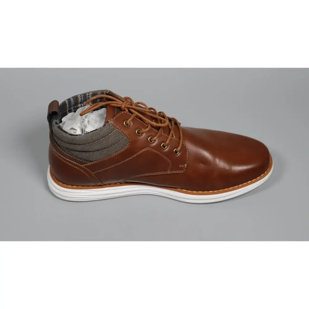 Bruno Marc Men's Mid Top Chukka Sneaker Lace Up Dress Boot Tan Size 12